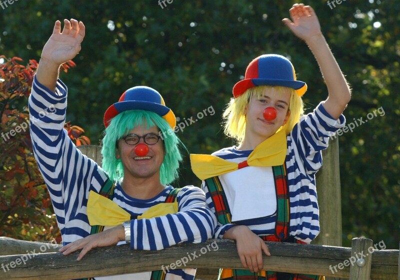 Clowns Circus Kindergarten Elementary School Funny Hello