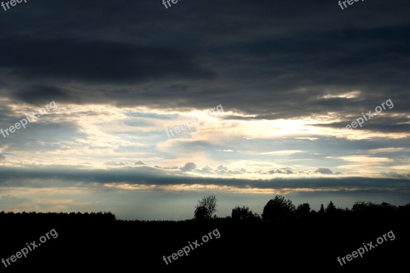 Clouds Thunderstorm Sky Landscape Mood