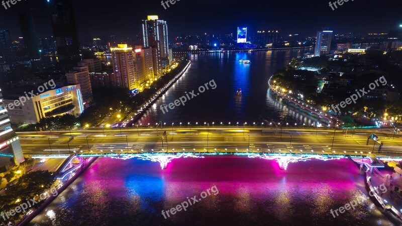 Canton The Liberation Of The Bridge Night View Free Photos