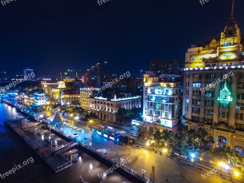 Canton The West Embankment Pier The Night Free Photos