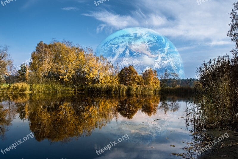 Blue Planet Earth Planet Globe Space