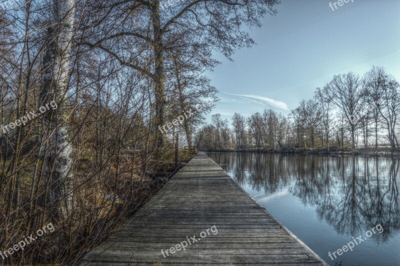 Bro Bridge Water Lake Hdr