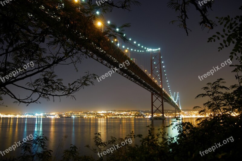 Bridge Tejo Portugal River Lisbon