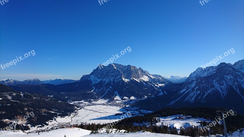 Zugspitze Winter Erwald Ehrwald Austria