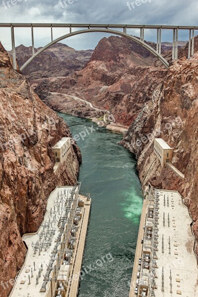 Dam Hoover Dam Reservoir Usa Energy Generation