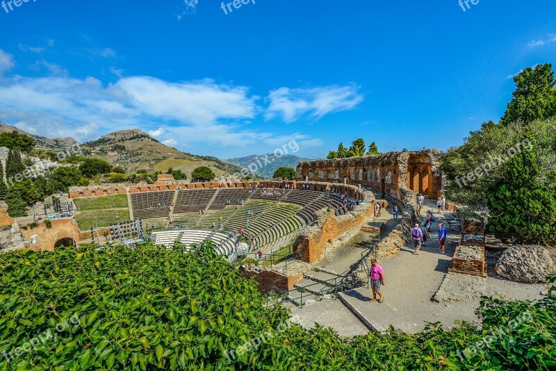 Taormina Sicily Greek Theater Italy