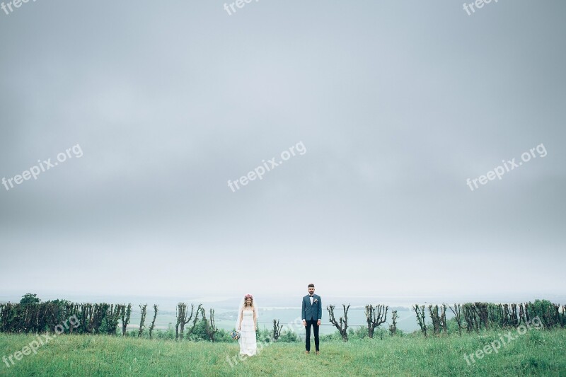 Wedding Bride The Groom Just Married White Dress