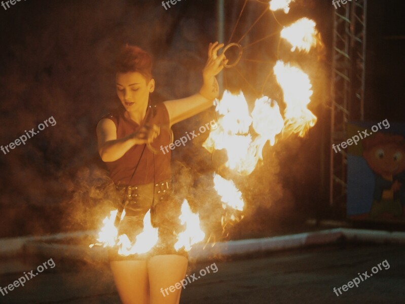 Fire Fire Show Girl Free Photos