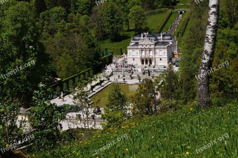 Linderhof Palace Castle King Ludwig Schlossgarten Water