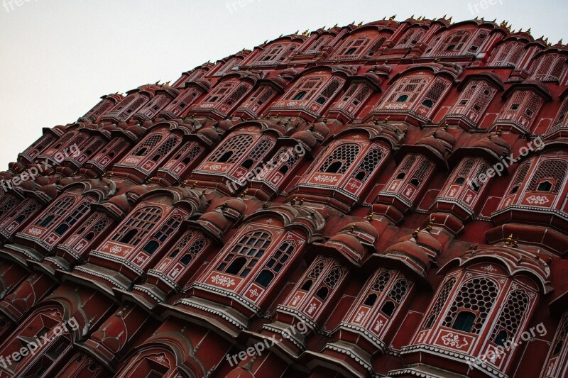 Hawa Mahal Amer Fort India Jaipur Rajasthan