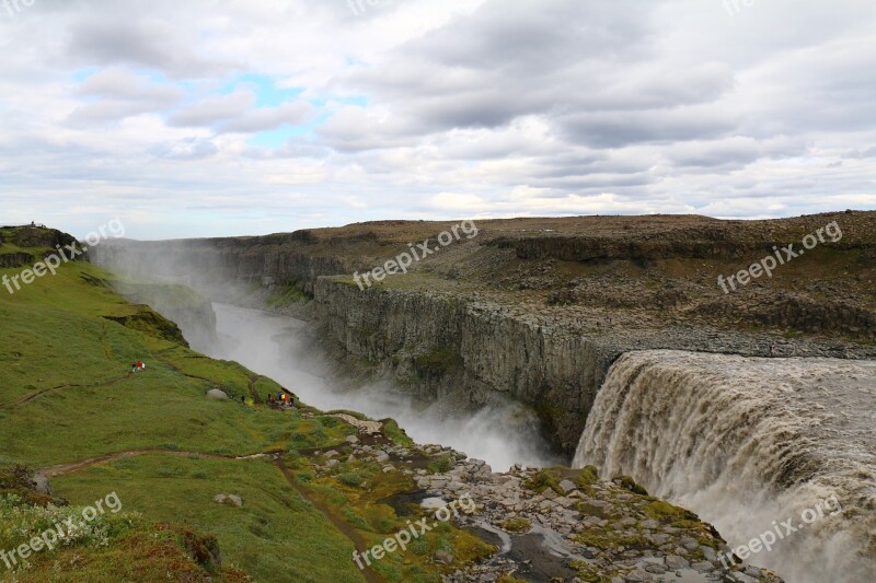 Waterfall Gigantic Large Impressive Gorge