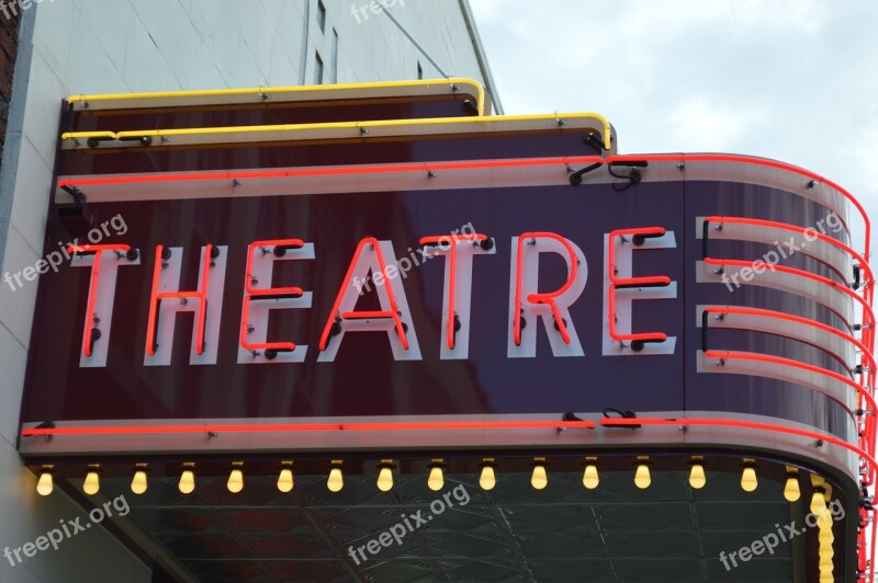 Sign Theatre Cinema Movie Historic