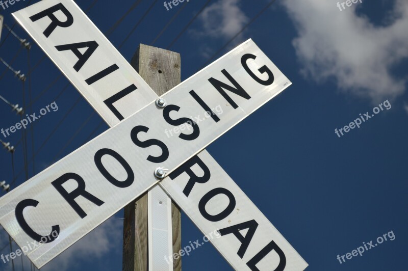 Sign Railroad Train Warning Transport