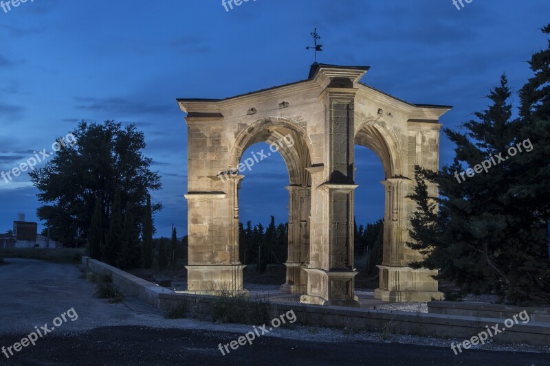 Lights Night Calahorra La Rioja Dark