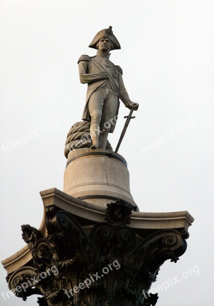 London England Lord Nelson Trafalgar Square Column