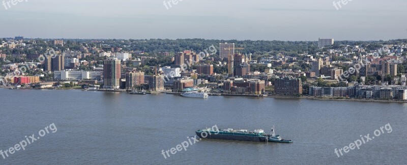 Hudson River River New York Yonkers Shipping