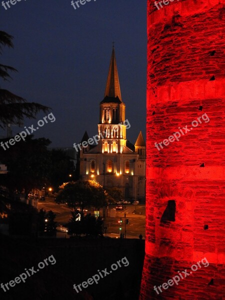 Church Illumination Night Illuminated Building