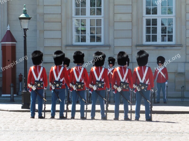 Copenhagen Guard Amalienborg Bearskin Cap Palace