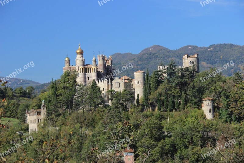 Castle Landscape Italy The Apennines Architecture