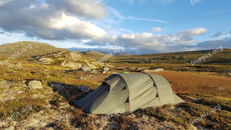 Norway Camping Camping In The Wild Hardangervidda Free Photos