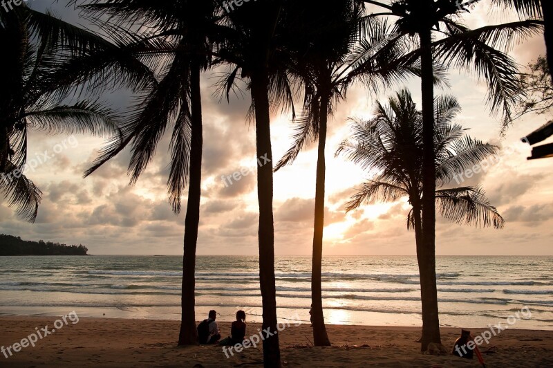 Tropical Sea Beach Glow Sunset