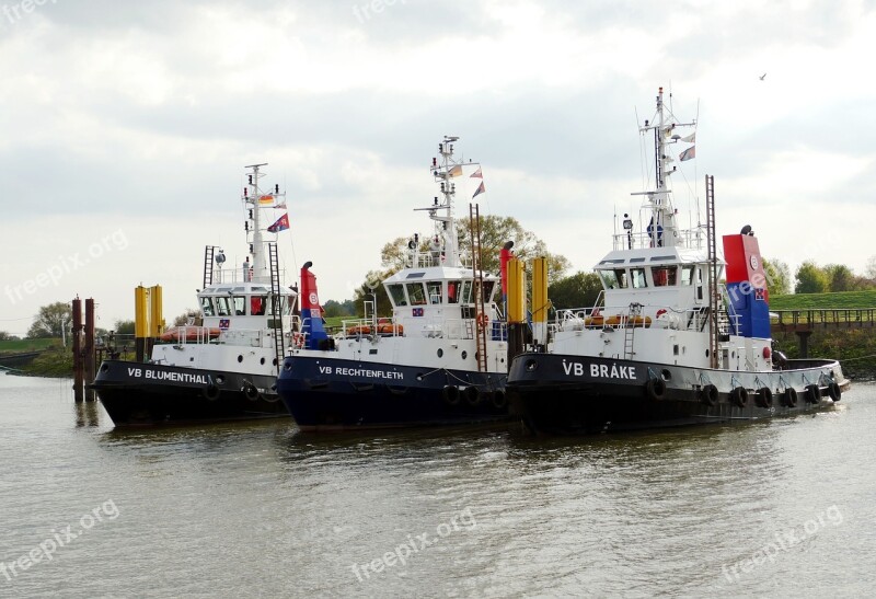 Port Bremen Weser Transport Ship