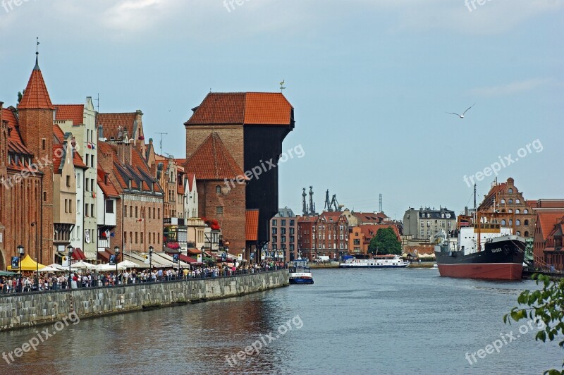 Gdańsk Motlawa Sołdek River The Old Town