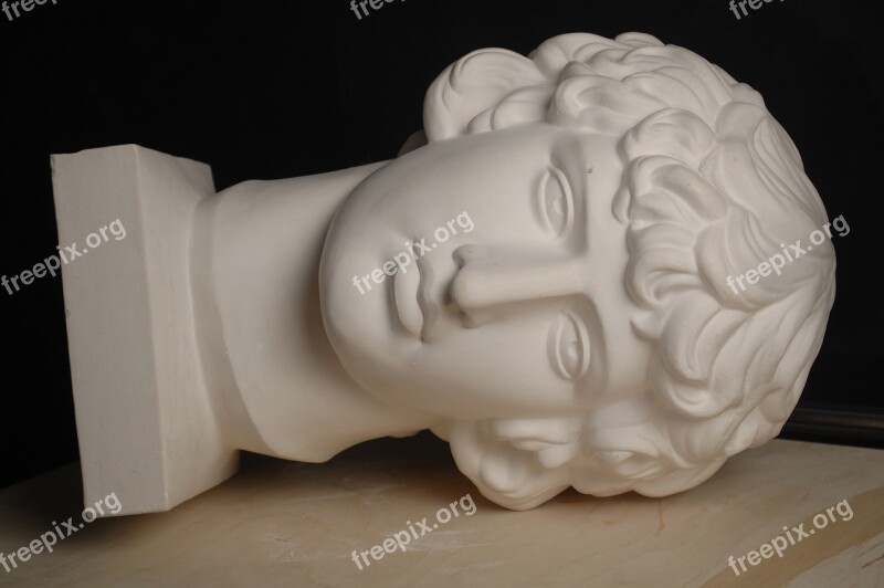 Head Thinking Statue Bust Person