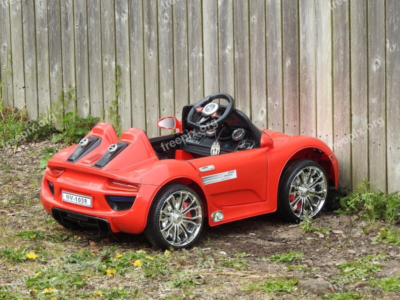 Toy Car Parked Juventus Red Car Childs Toy