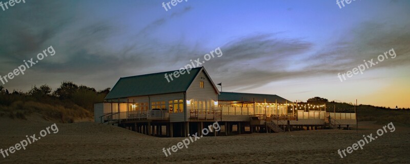 Sand Cafe By The Sea Beach House Dunes Sunset On The Sea Free Photos