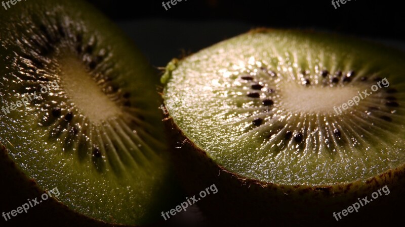 Kiwi Seeds Apple Core Cut Fruit Fruit Kiwi