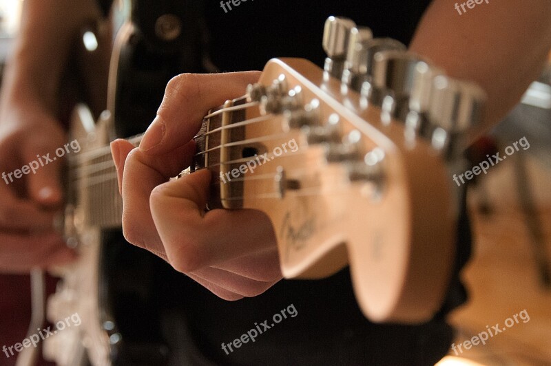 The Guitar Loop Musical Instrument Hand Close-up