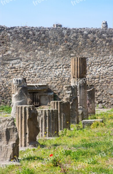 Pompeii Pompei Columnar Excavation Ancient Romans