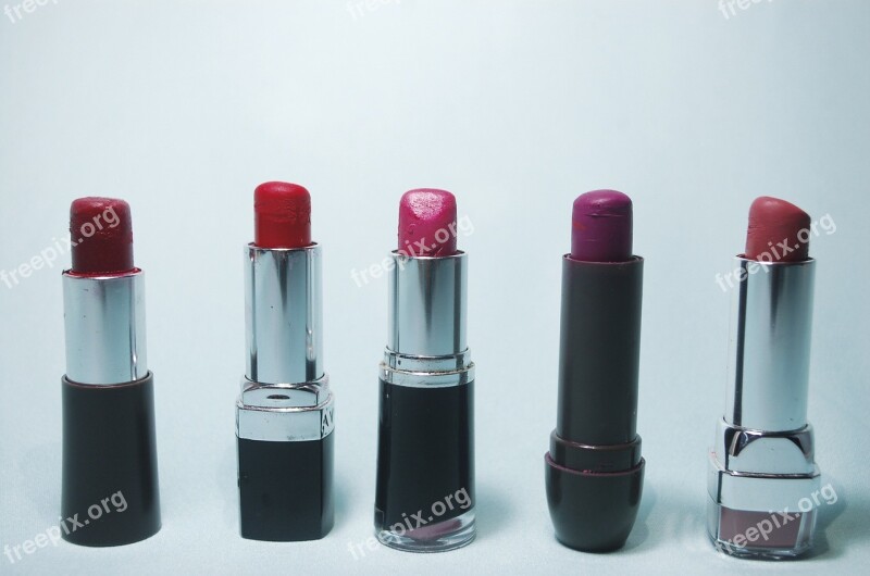 Labial Red Silver Beauty Fashion