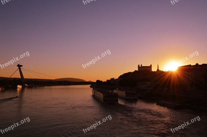 Bratislava Slovakia Bridge Bratislava Castle Castle