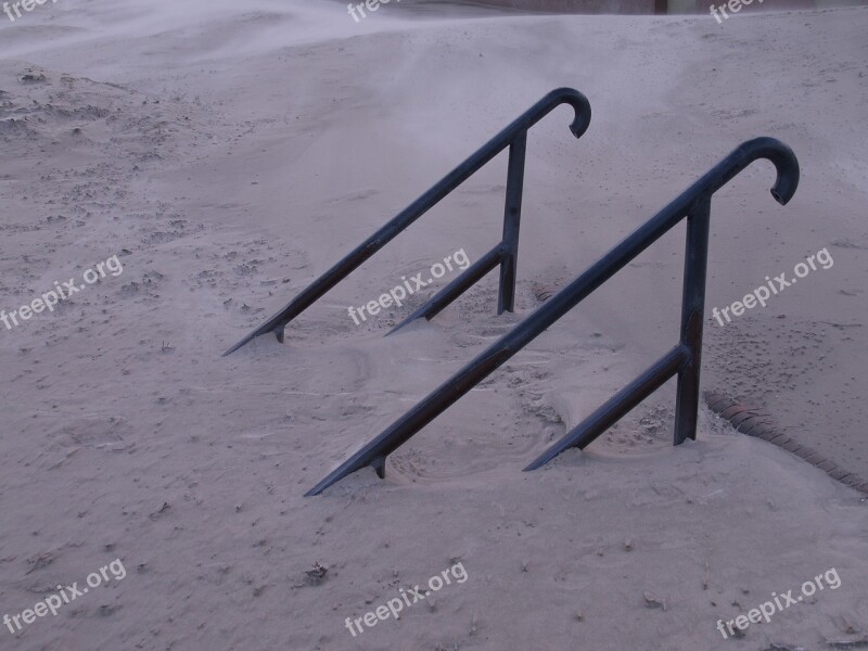 Stairs Drift Sand Wind Free Photos