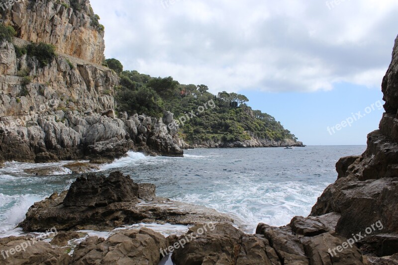 Cap Ferrat Sea Rock Nature Coastline