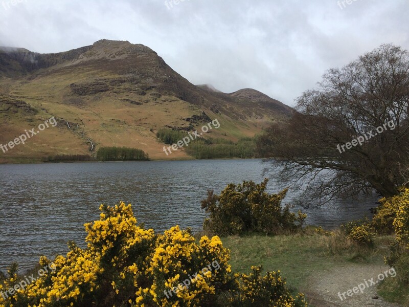 Lake District Lake Buttermere England Landscape