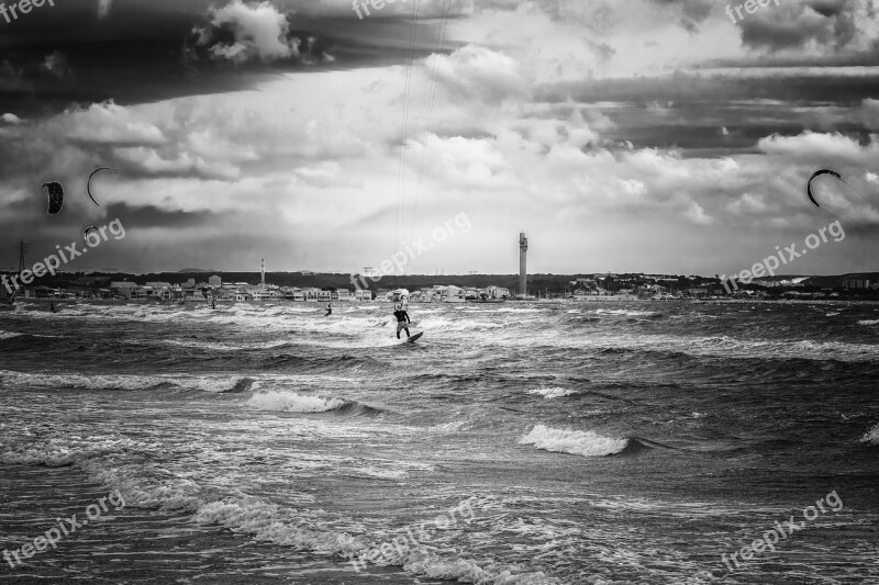 Surfer Sea Water Sports Windsurfer Wind