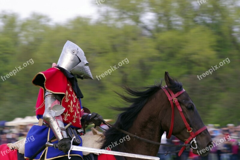 Knight Mounted The Horse Visor Knighthood