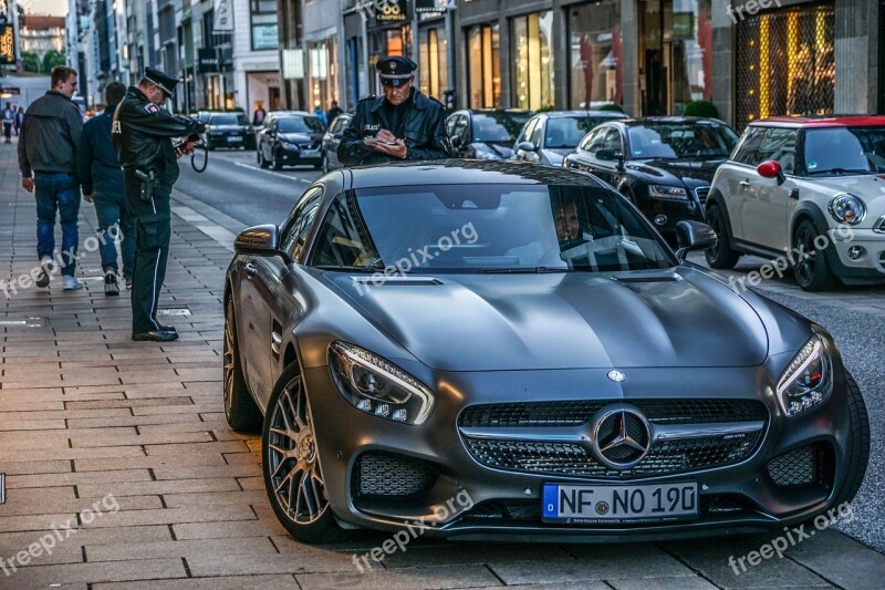 Auto Mercedes Hamburg Luxury Police