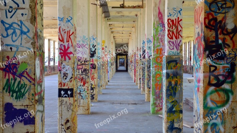 Lost Places Ruin Graffiti Industrial Building Abandoned