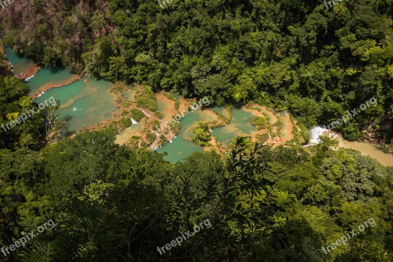 Semuc Champei Guatemala Coban Landscape Nature