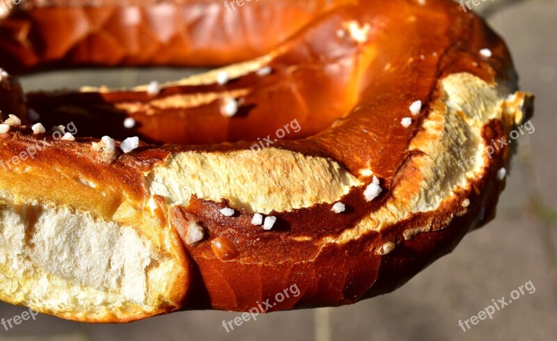 Pretzel Salt Pretzels Delicious Eat