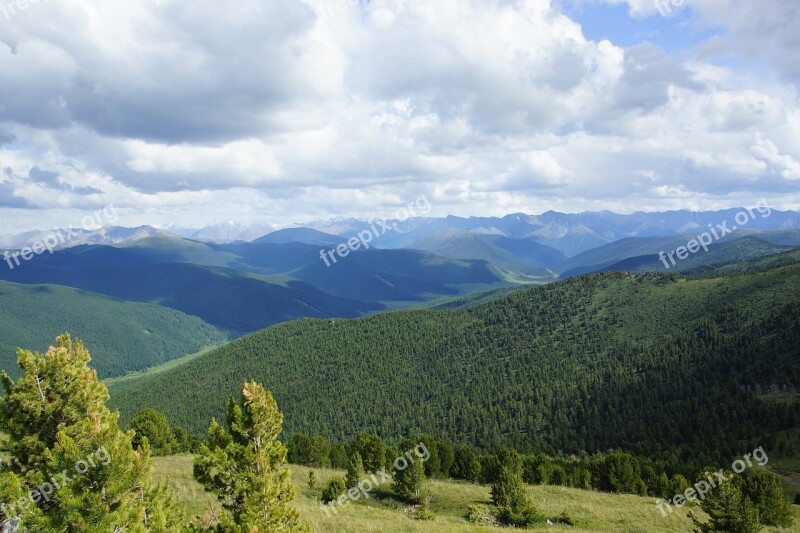 Nature Mountain Altai Clouds Free Photos