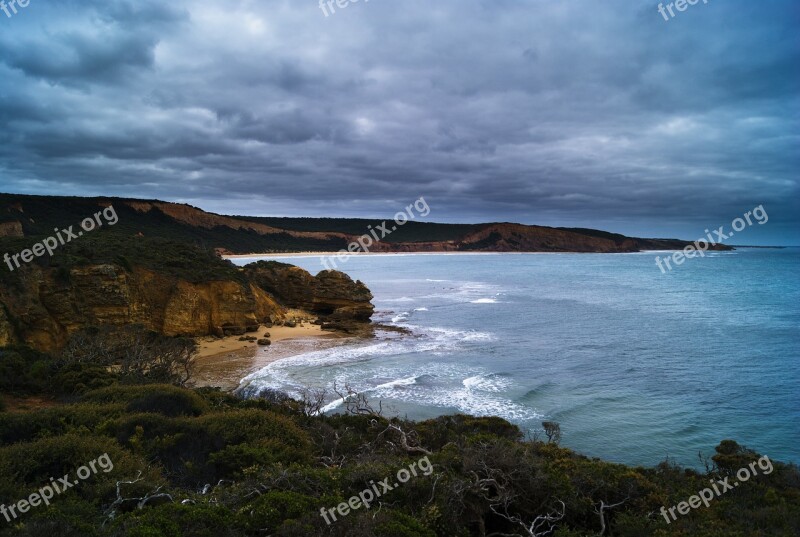 Great Ocean Road Landmark Sky Clouds Australia