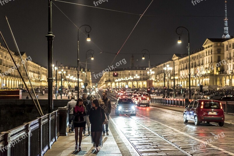 Turin Bridge Po Historic Center Free Photos