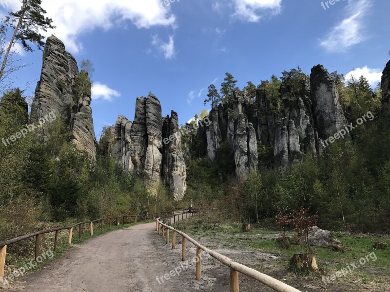 Rock Town Rock Mountain Away Trees