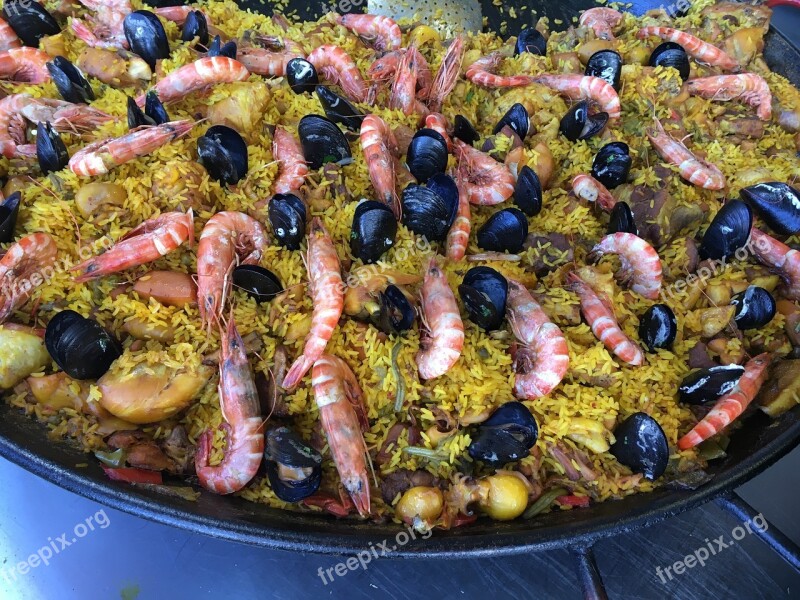 Shrimp Paella Seafood Spanish Dish