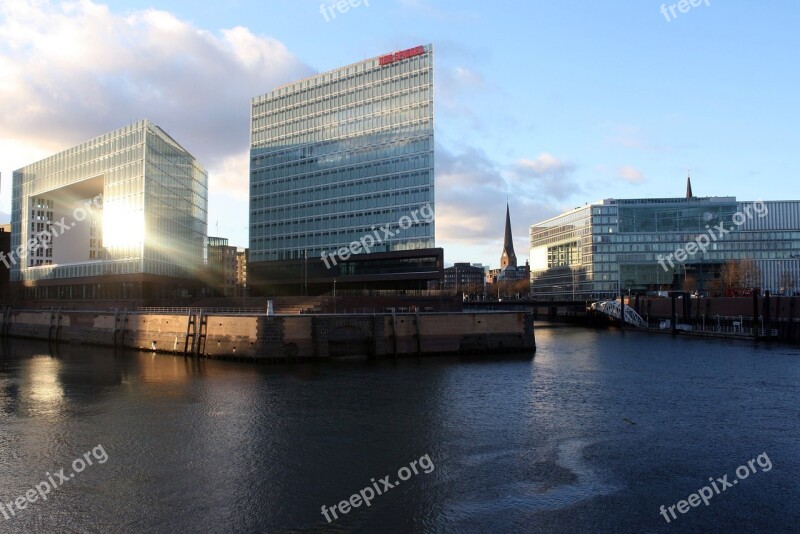 Hamburg Harbour City Oberhafenb5rücke Ericusspitze Architecture